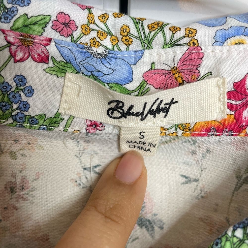 Vintage Inspired Oversized S Mixed Floral Patchwork Prairie Mini Dress - Picture 4 of 9